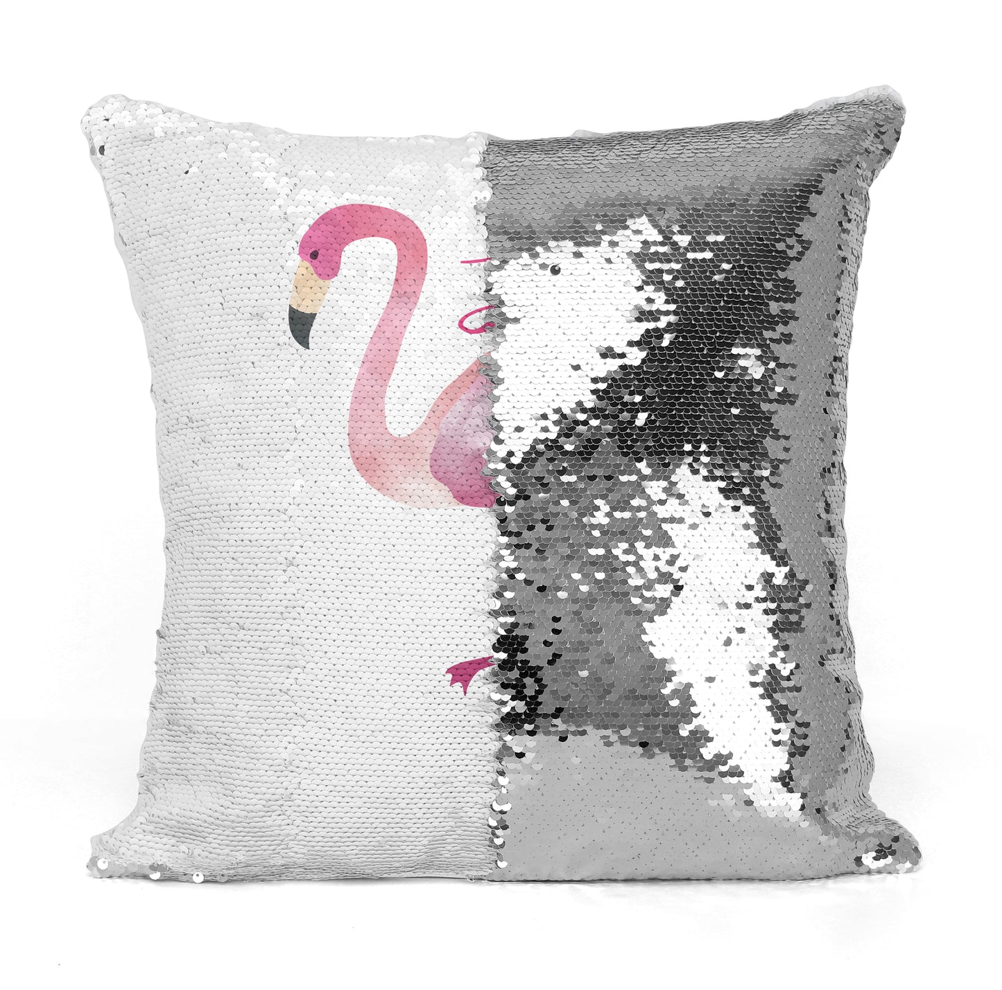 Custom Personalized FLAMINGO Sequin Mermaid Flip Pillow