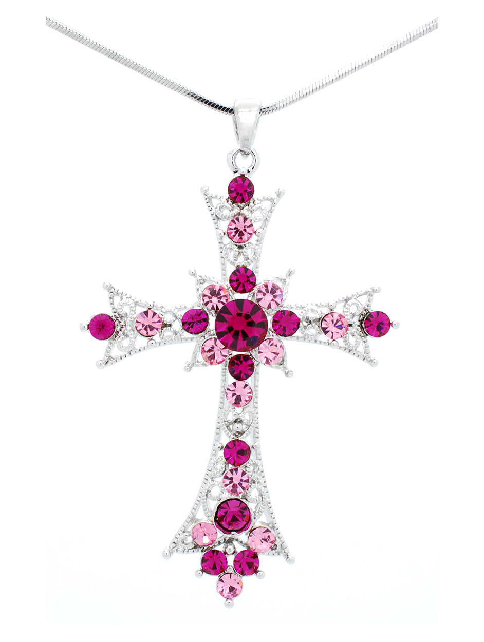 Deluxe Lace Cross Necklace - Large