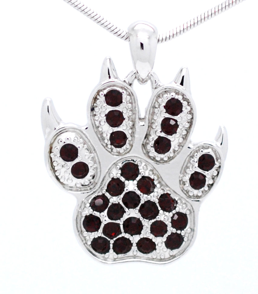 Paw Print Necklace with Claws