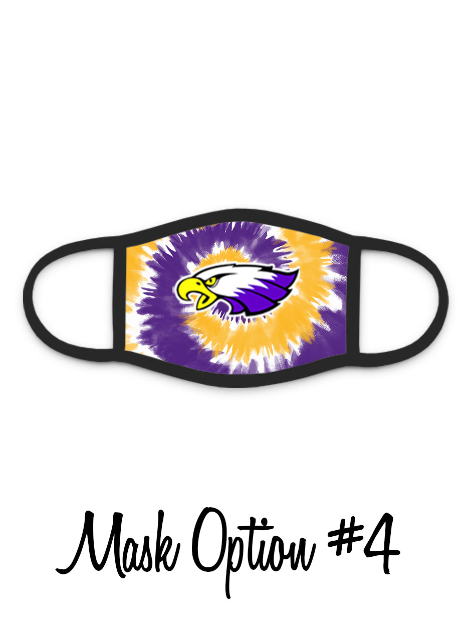 Red Wing Wingers Face Mask - #4 - Tie Dye with Winger Bird