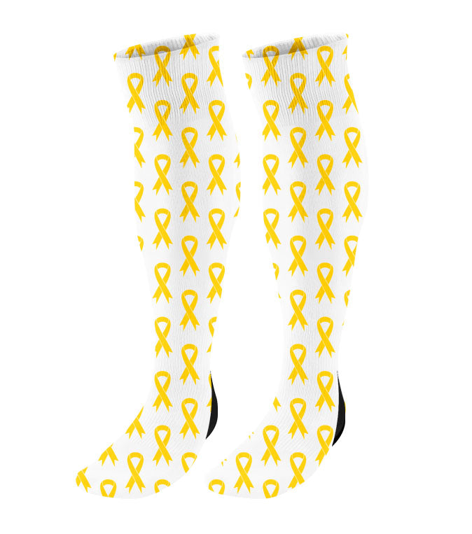 Personalized Awareness Ribbon Knee High Socks - All Colors Available