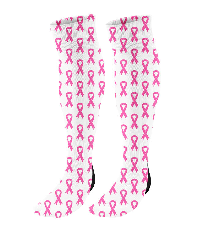 Personalized Awareness Ribbon Knee High Socks - All Colors Available