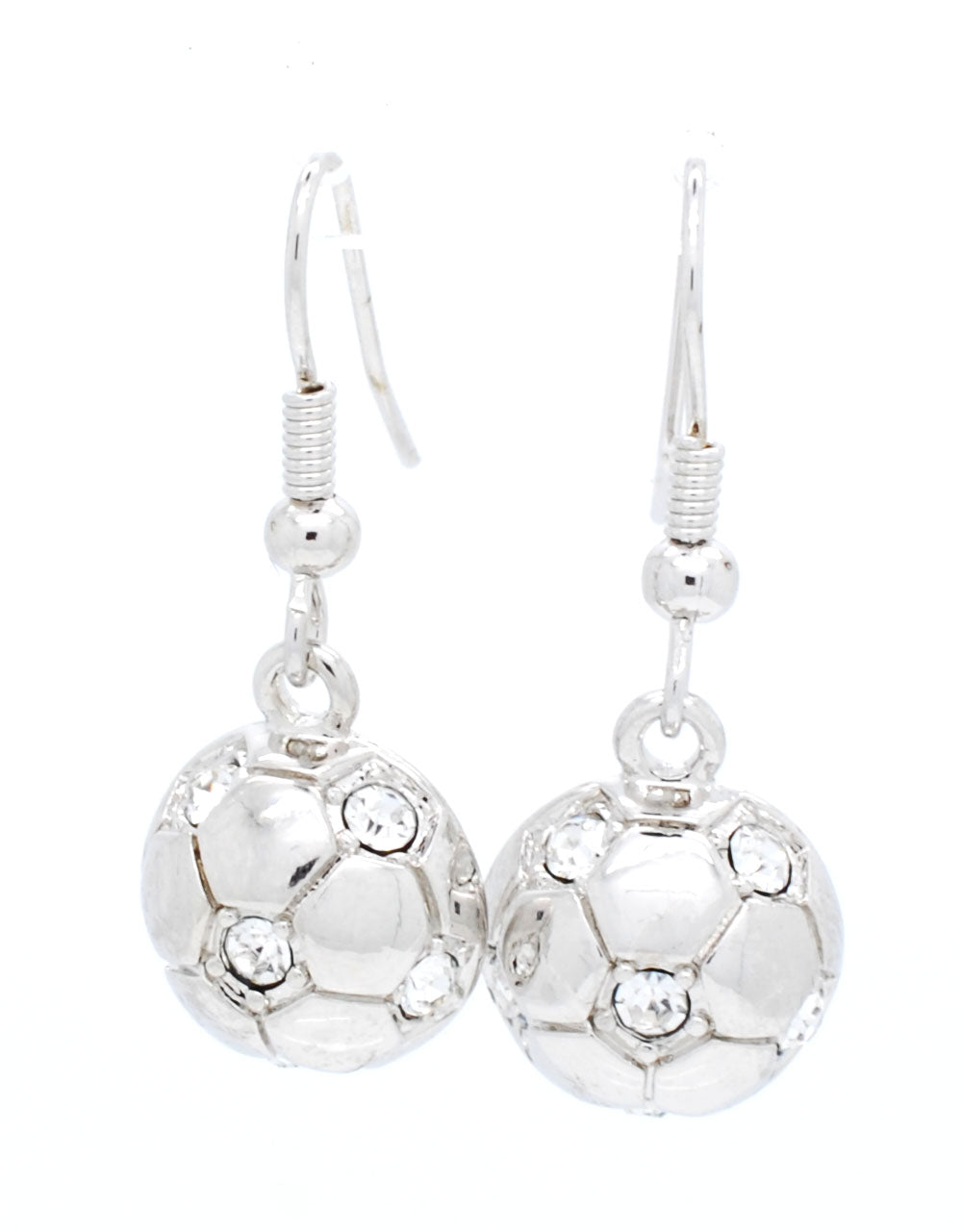 Soccer Ball DANGLE Earrings - Half Ball