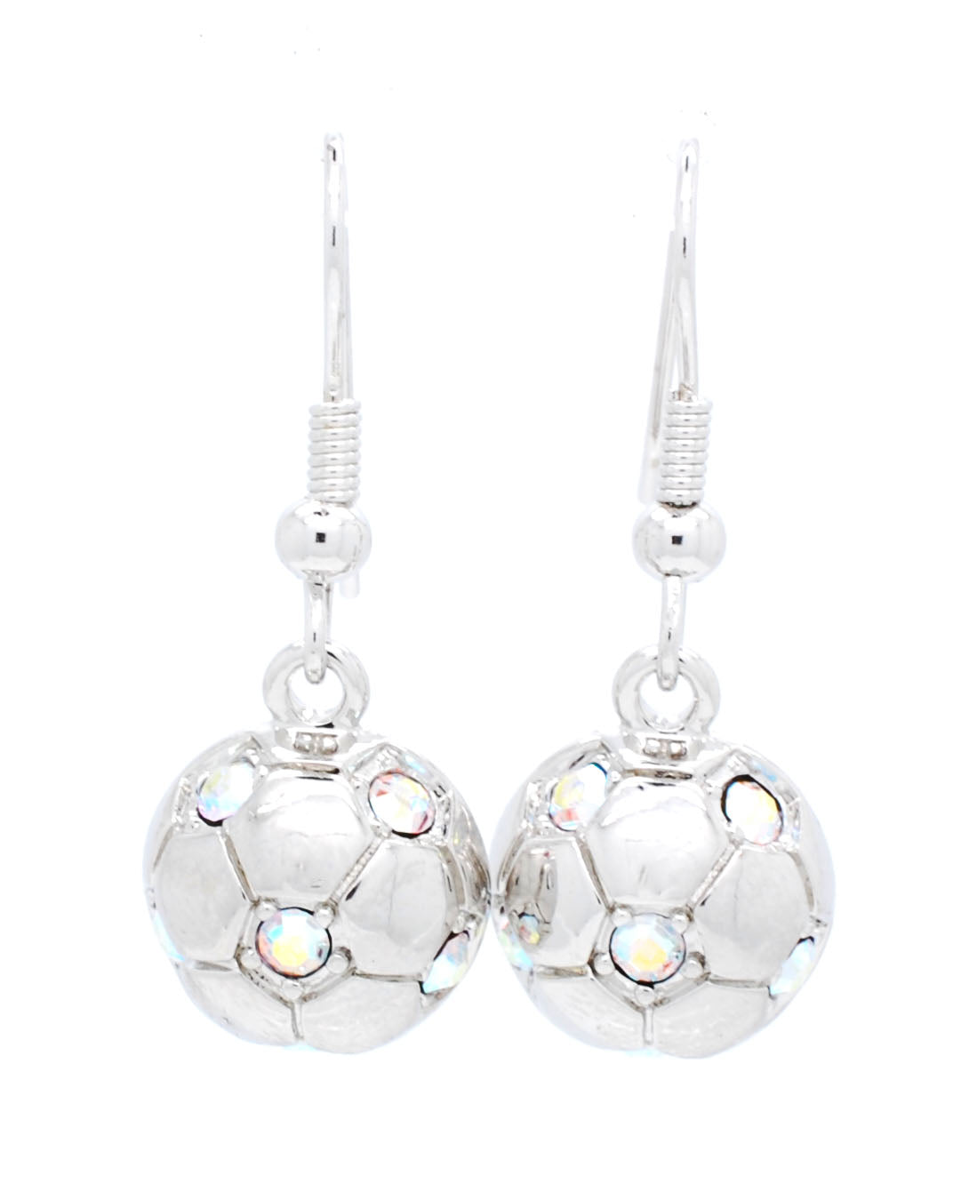 Soccer Ball DANGLE Earrings - Half Ball