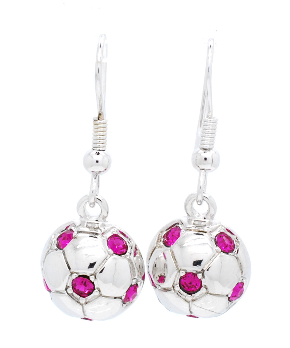 Soccer Ball DANGLE Earrings - Half Ball