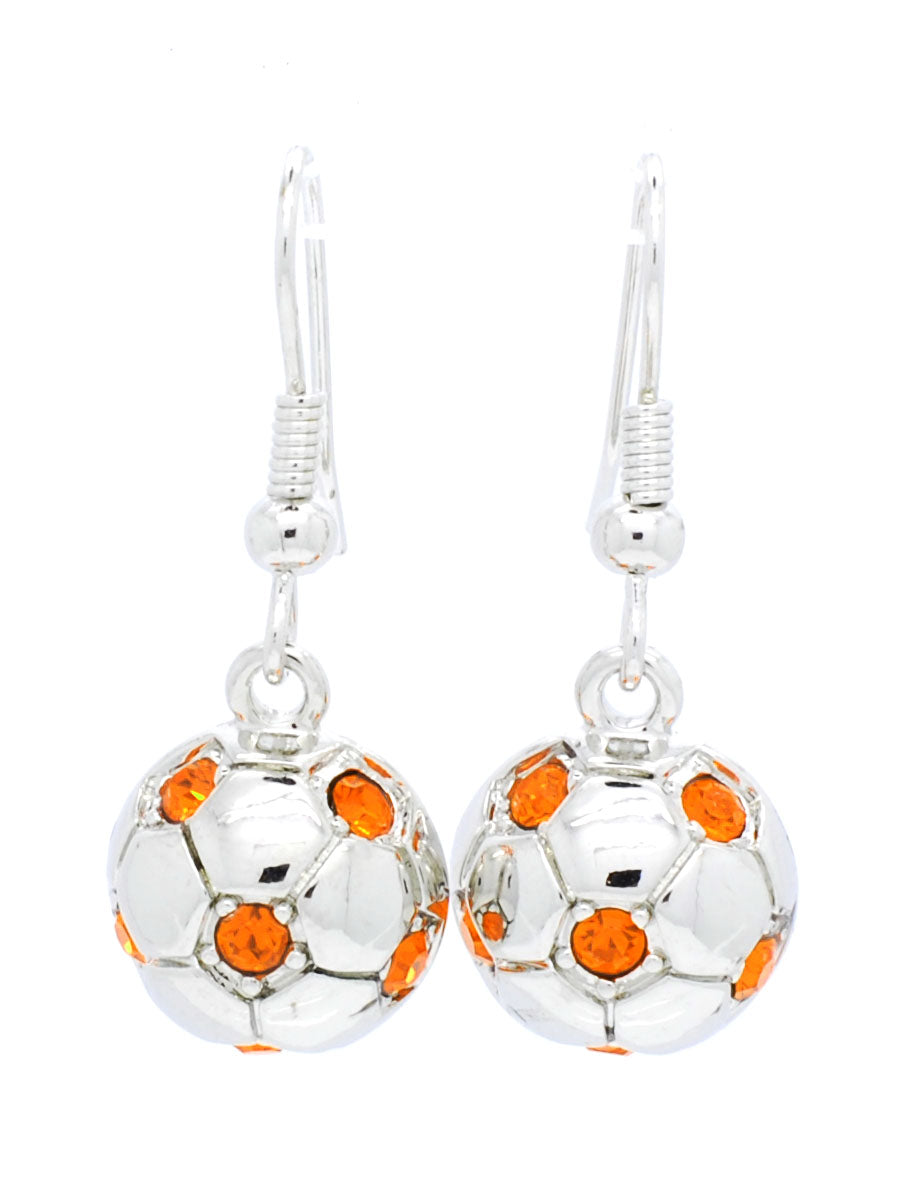 Soccer Ball DANGLE Earrings - Half Ball