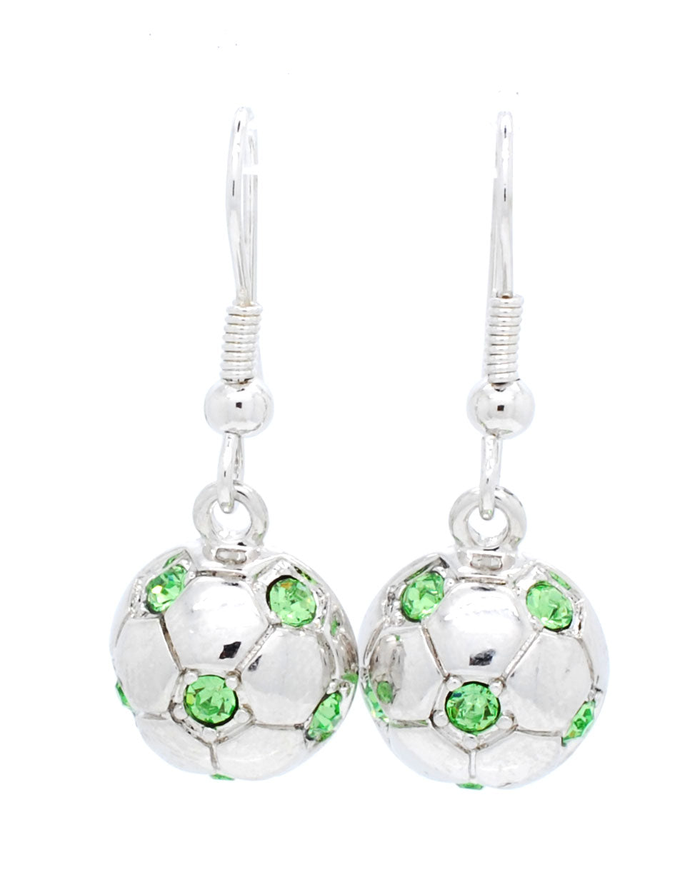 Soccer Ball DANGLE Earrings - Half Ball