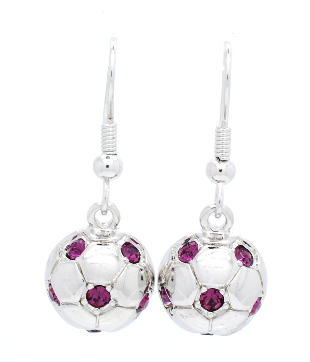Soccer Ball DANGLE Earrings - Half Ball