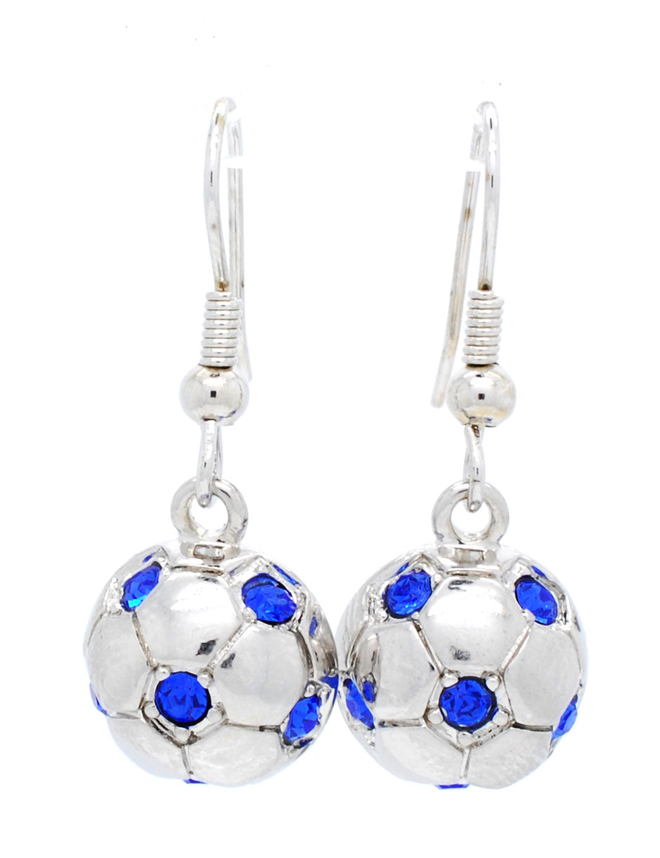 Soccer Ball DANGLE Earrings - Half Ball