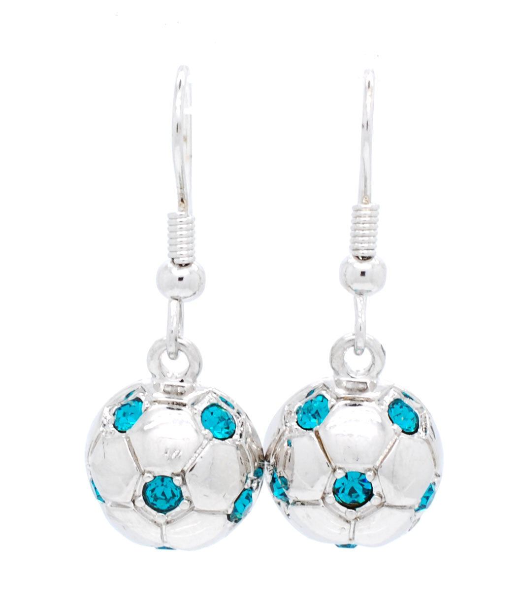 Soccer Ball DANGLE Earrings - Half Ball