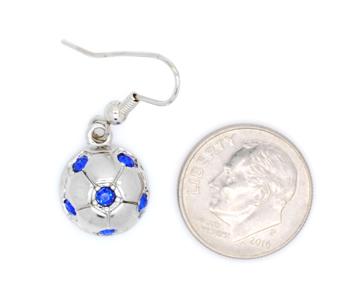 Soccer Ball DANGLE Earrings - Half Ball