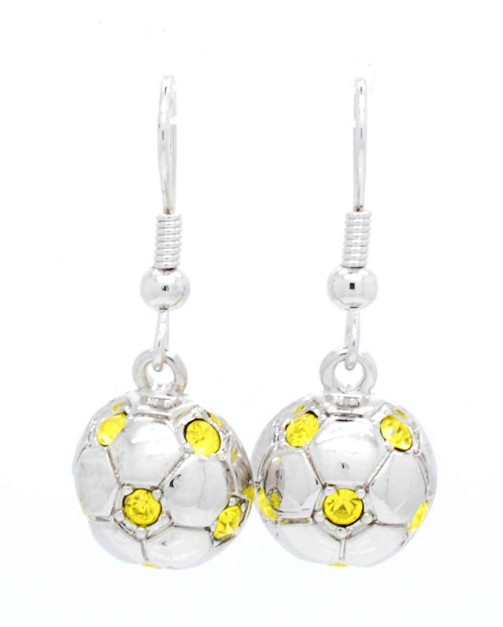 Soccer Ball DANGLE Earrings - Half Ball