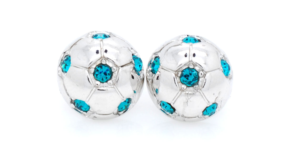 Soccer Ball POST Earrings - Half Ball