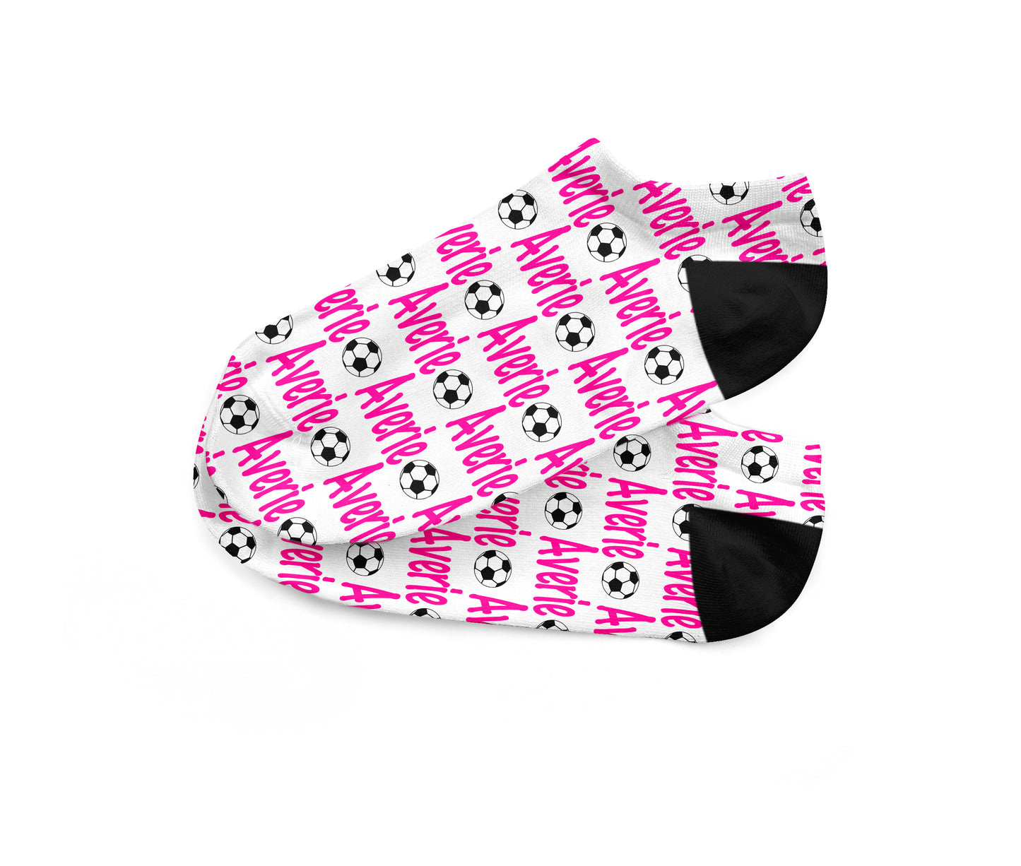 Personalized Soccer Ankle Socks - Fits Sizes 4-10 - Great Team Gift