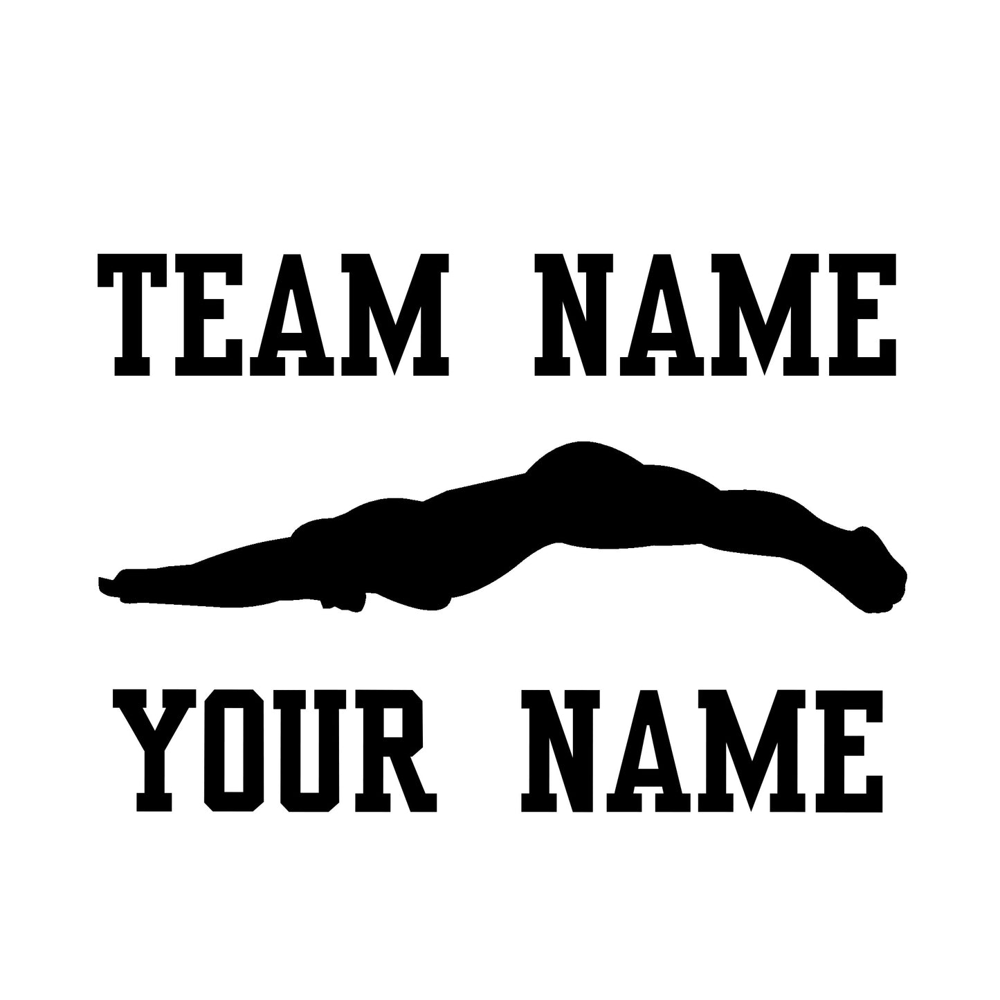 Custom Swimmer Car Window Decal