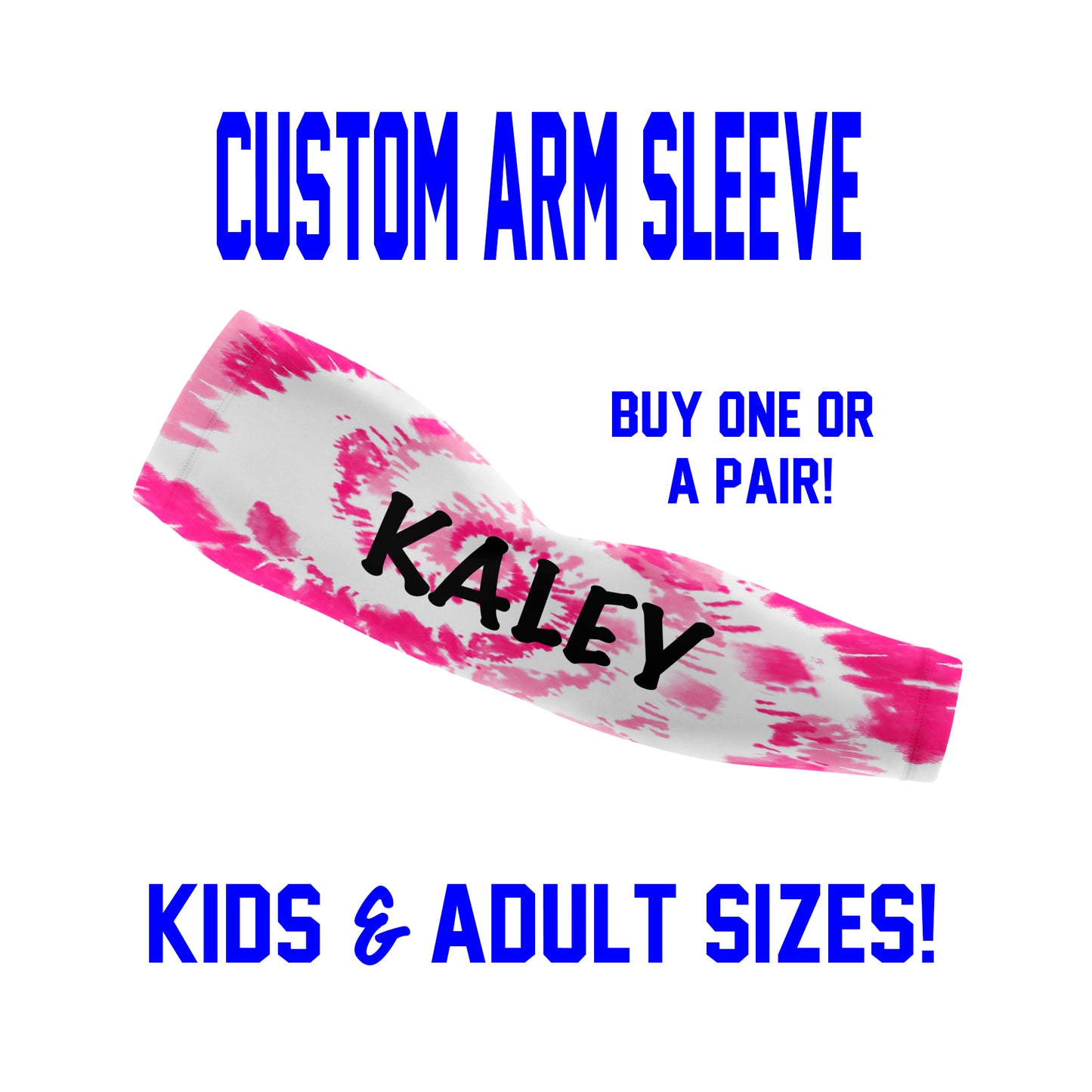 Custom Tie Dye Arm Sleeves - Single or Pair - Choose Your Background