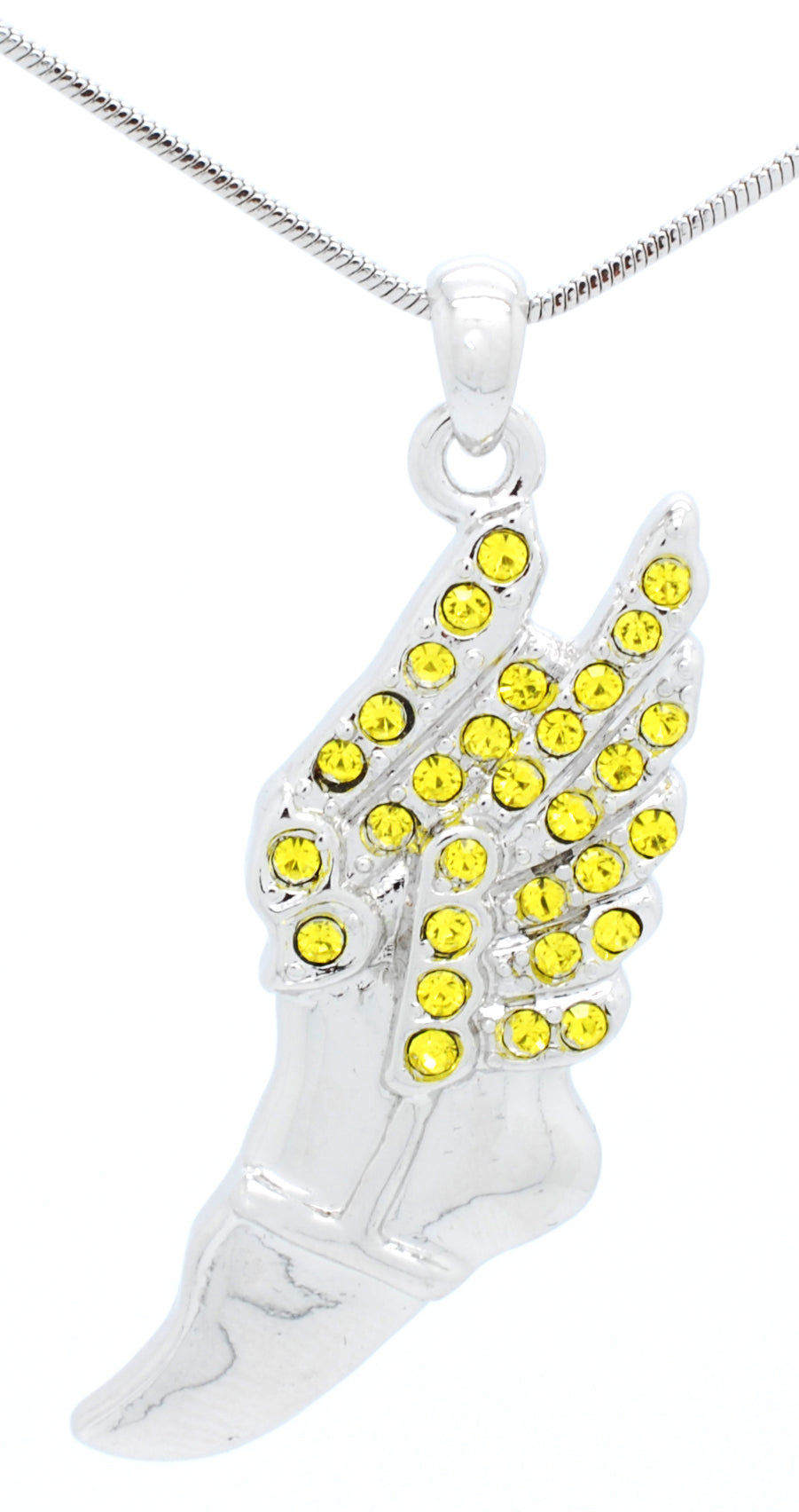 Track Winged Foot Necklace - Large