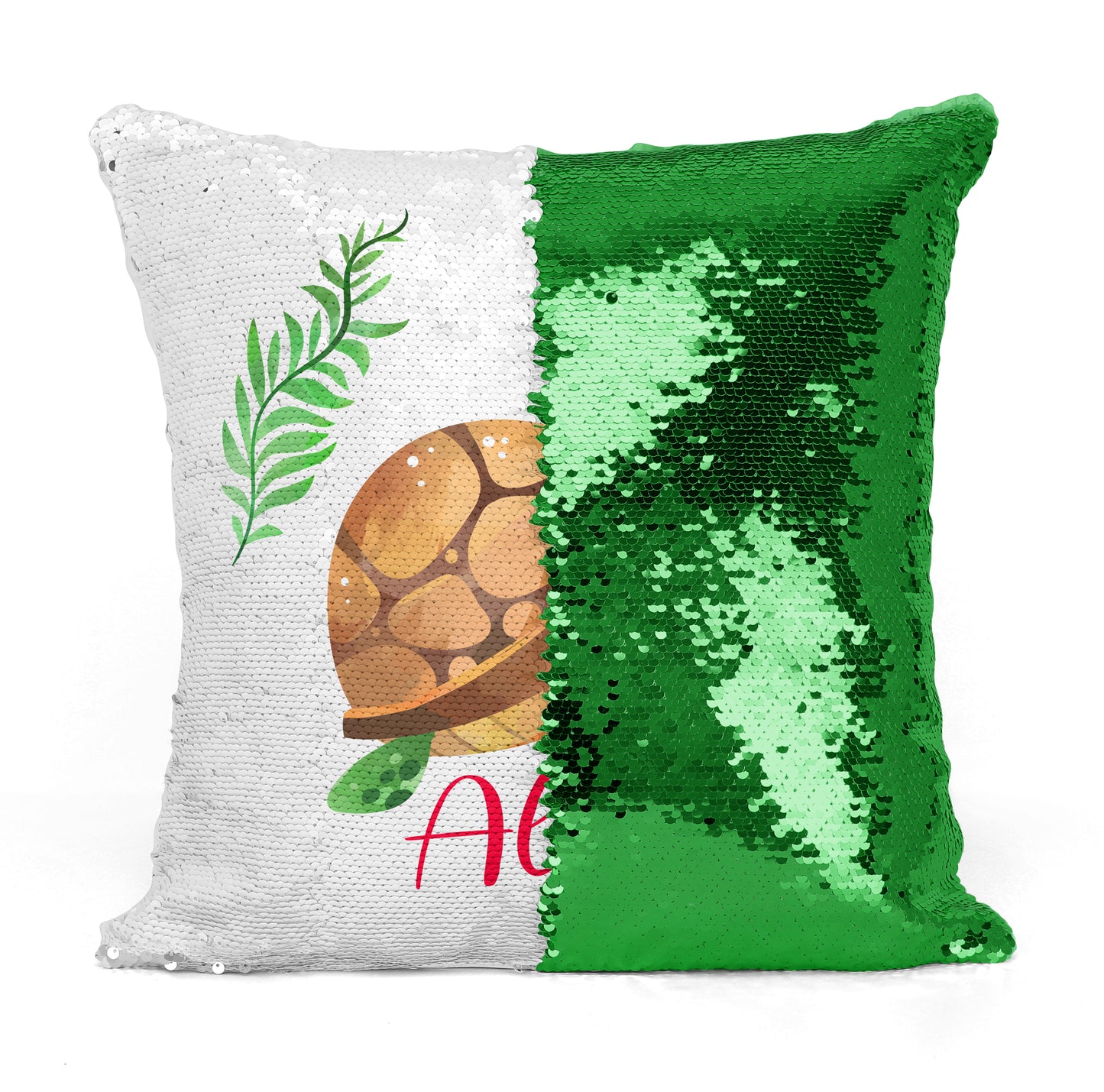 Custom Personalized TURTLE Sequin Mermaid Flip Pillow