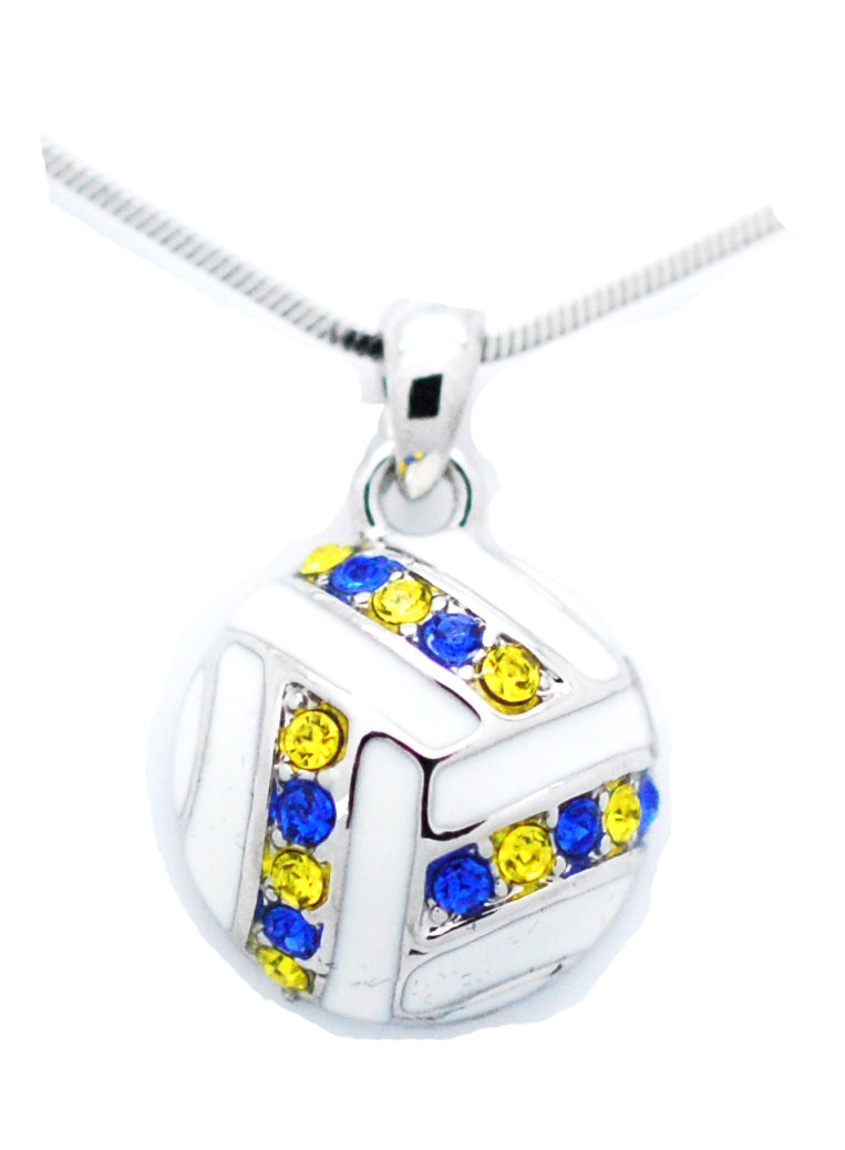 Volleyball Necklace Large Two Tone
