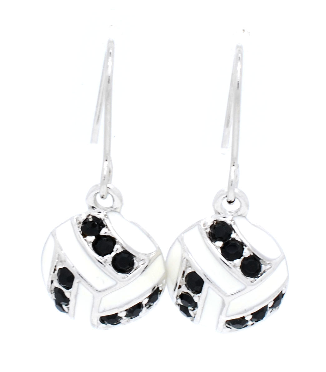 Volleyball Enamel Earrings - DANGLE