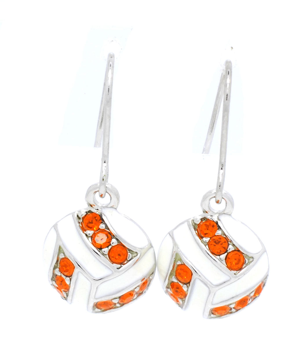 Volleyball Enamel Earrings - DANGLE