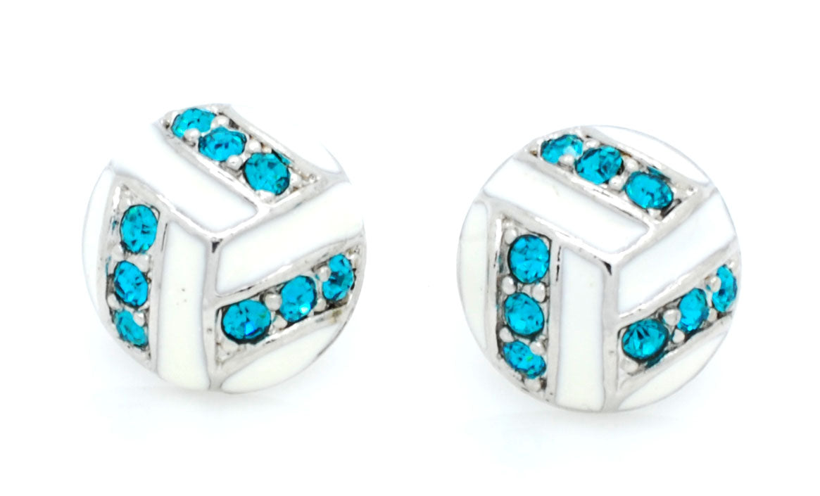 Volleyball Enamel Earrings - POST