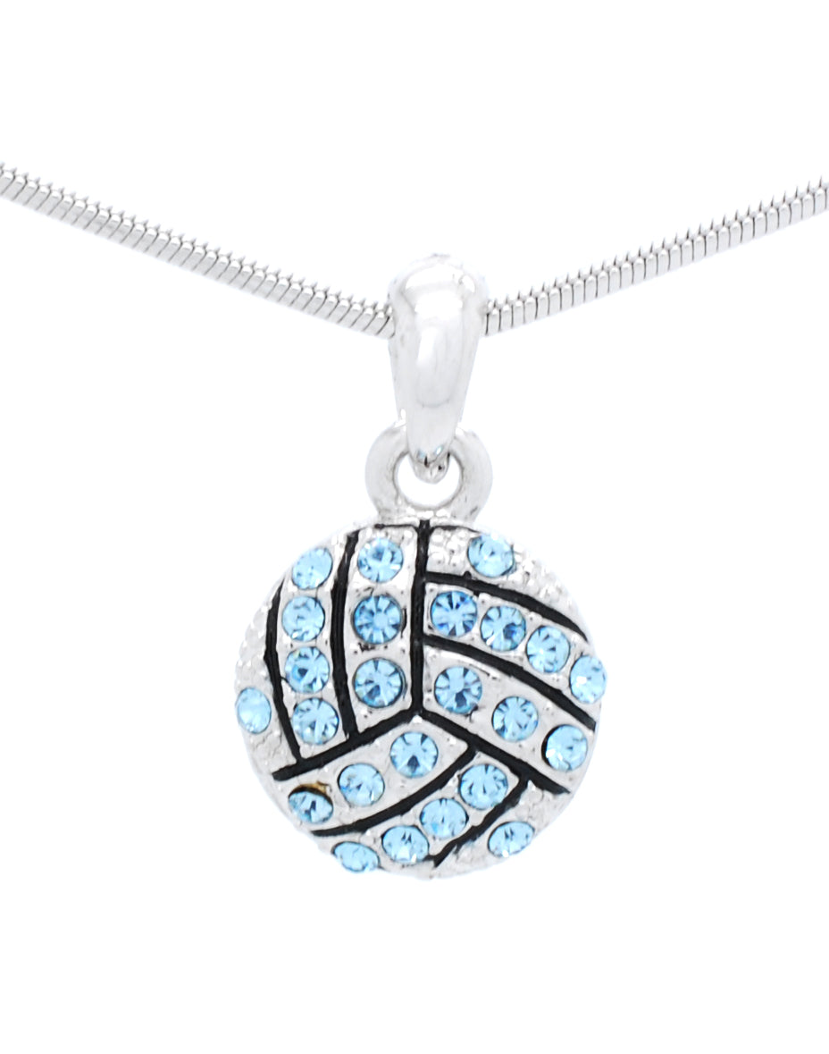 Volleyball Crystal Necklace - Small