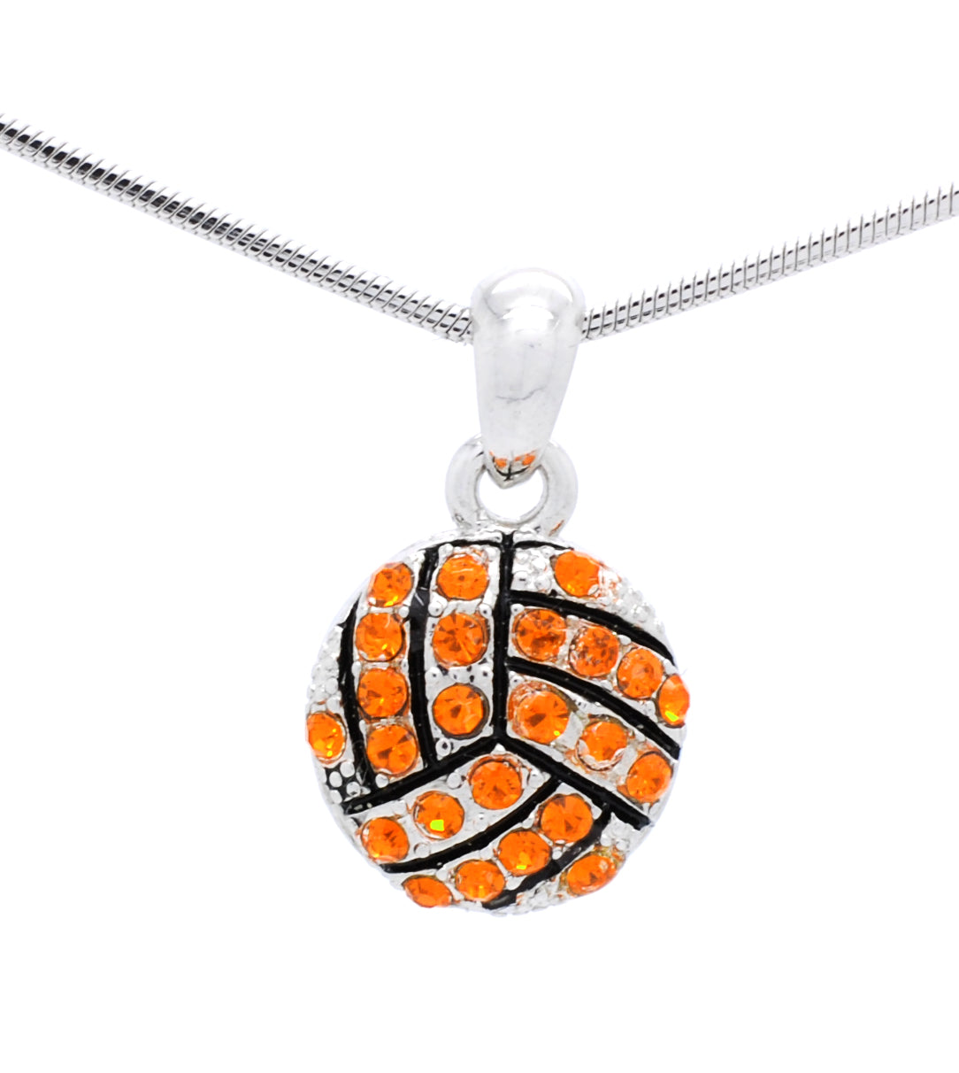 Volleyball Crystal Necklace - Small