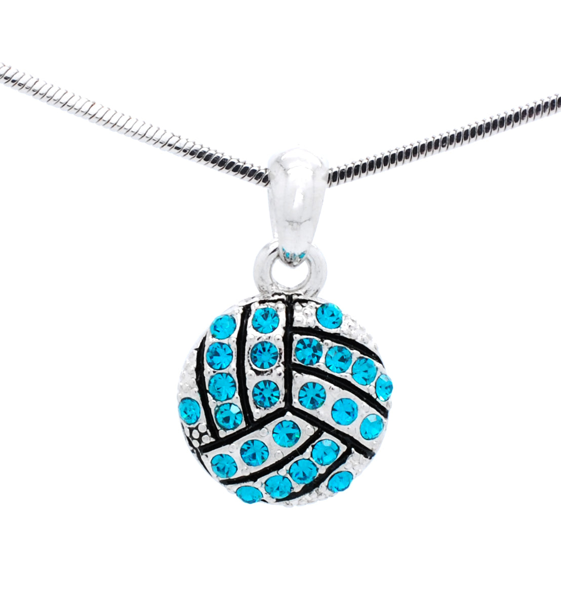 Volleyball Crystal Necklace - Small