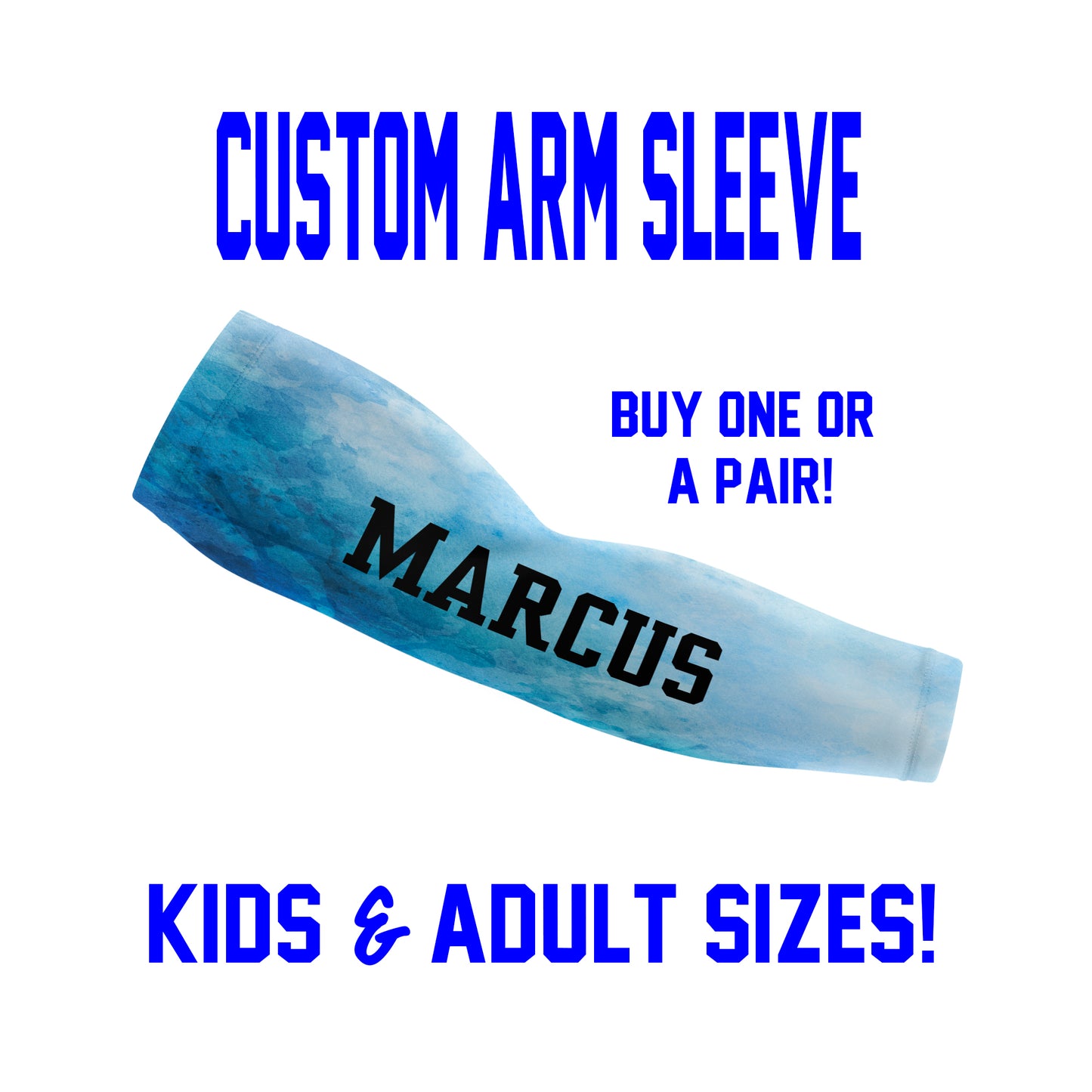 Custom Arm Sleeves - Watercolors - Single or Pair - Choose Your Background