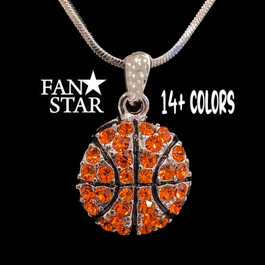 Basketball Crystal Necklace - Large