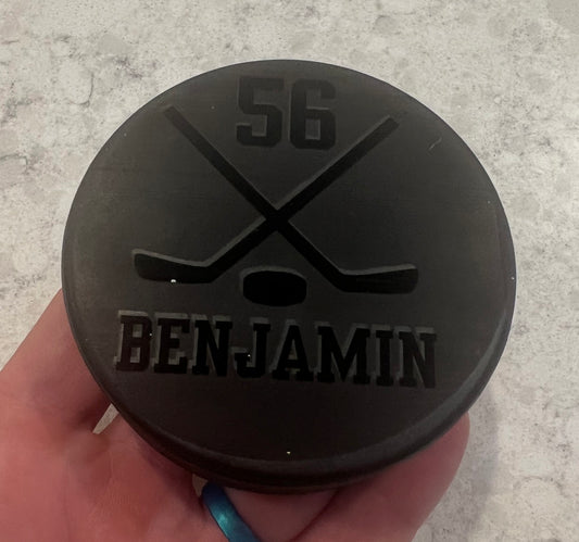 Custom Engraved Hockey Puck