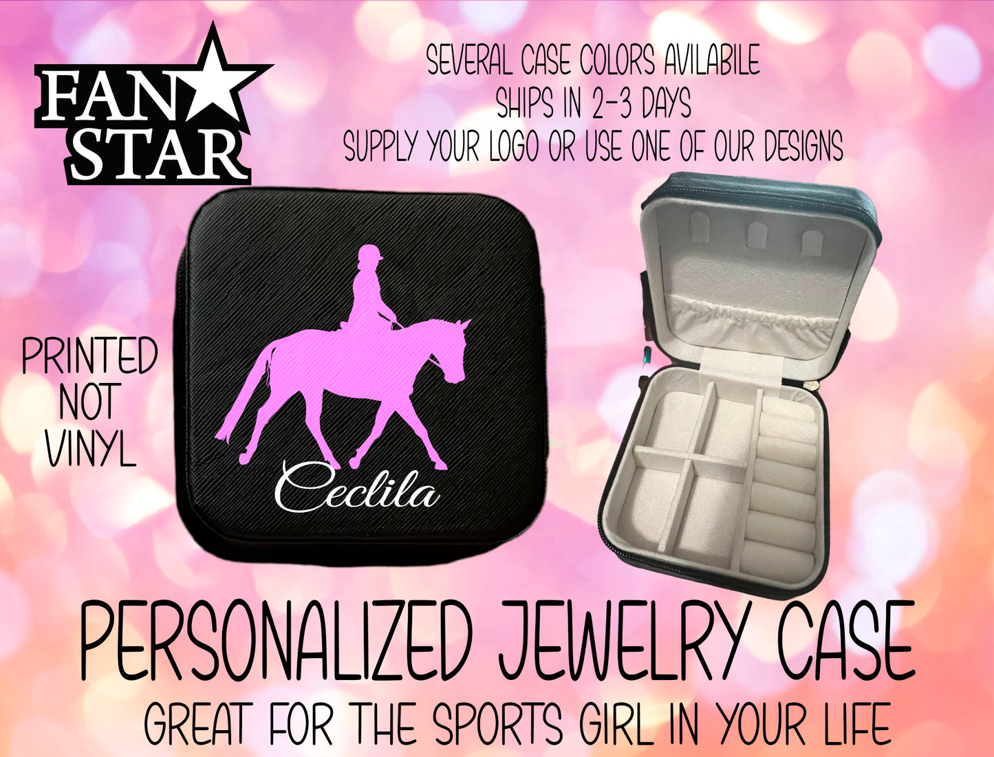 Personalized Horseback Riding Jewelry Box