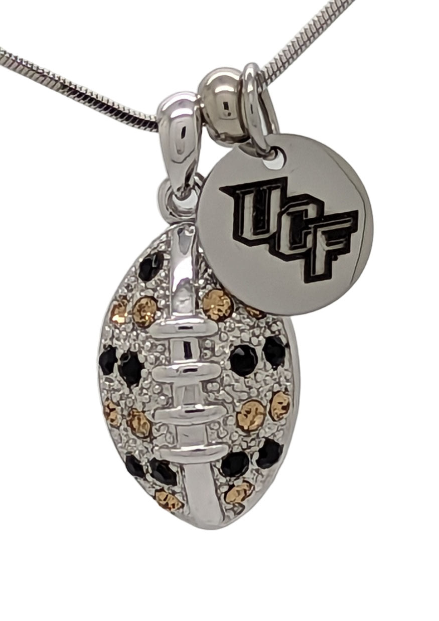 UCF Large Football Necklace & Earring Set