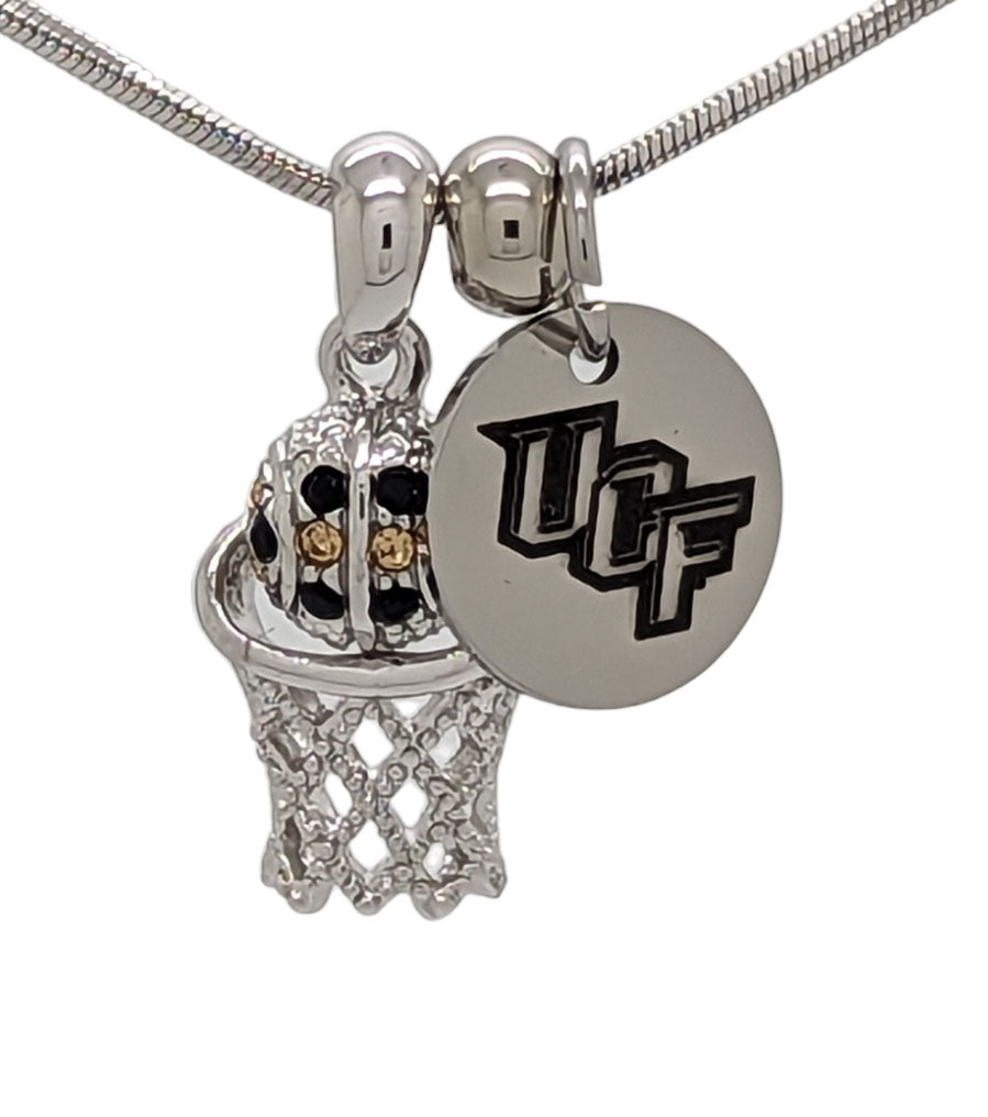 UCF Mini Basketball Necklace