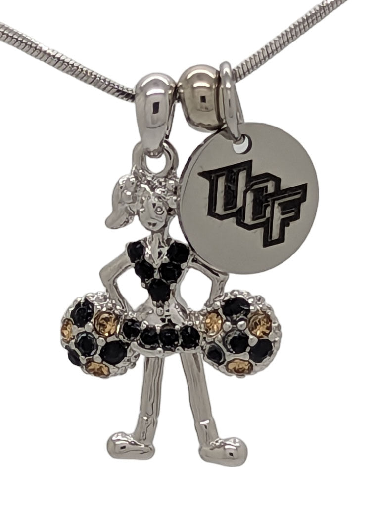 UCF Cheer Poms Down Necklace