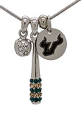USF Baseball Bat and Ball Necklace