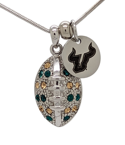 USF Large Football Necklace