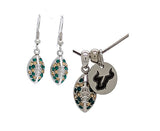 USF Mini Football Necklace and Earring Set