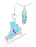 Deluxe Figure SKATE Necklace - Moons, Stars & Hearts - CHOOSE YOUR COLOR!