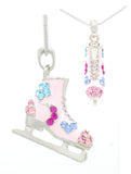 Deluxe Figure SKATE Necklace - Moons, Stars & Hearts - CHOOSE YOUR COLOR!