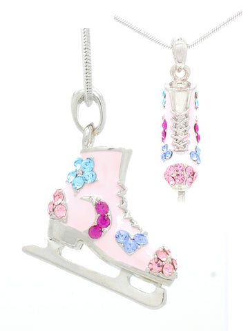 Deluxe Figure SKATE Necklace - Moons, Stars & Hearts - CHOOSE YOUR COLOR!