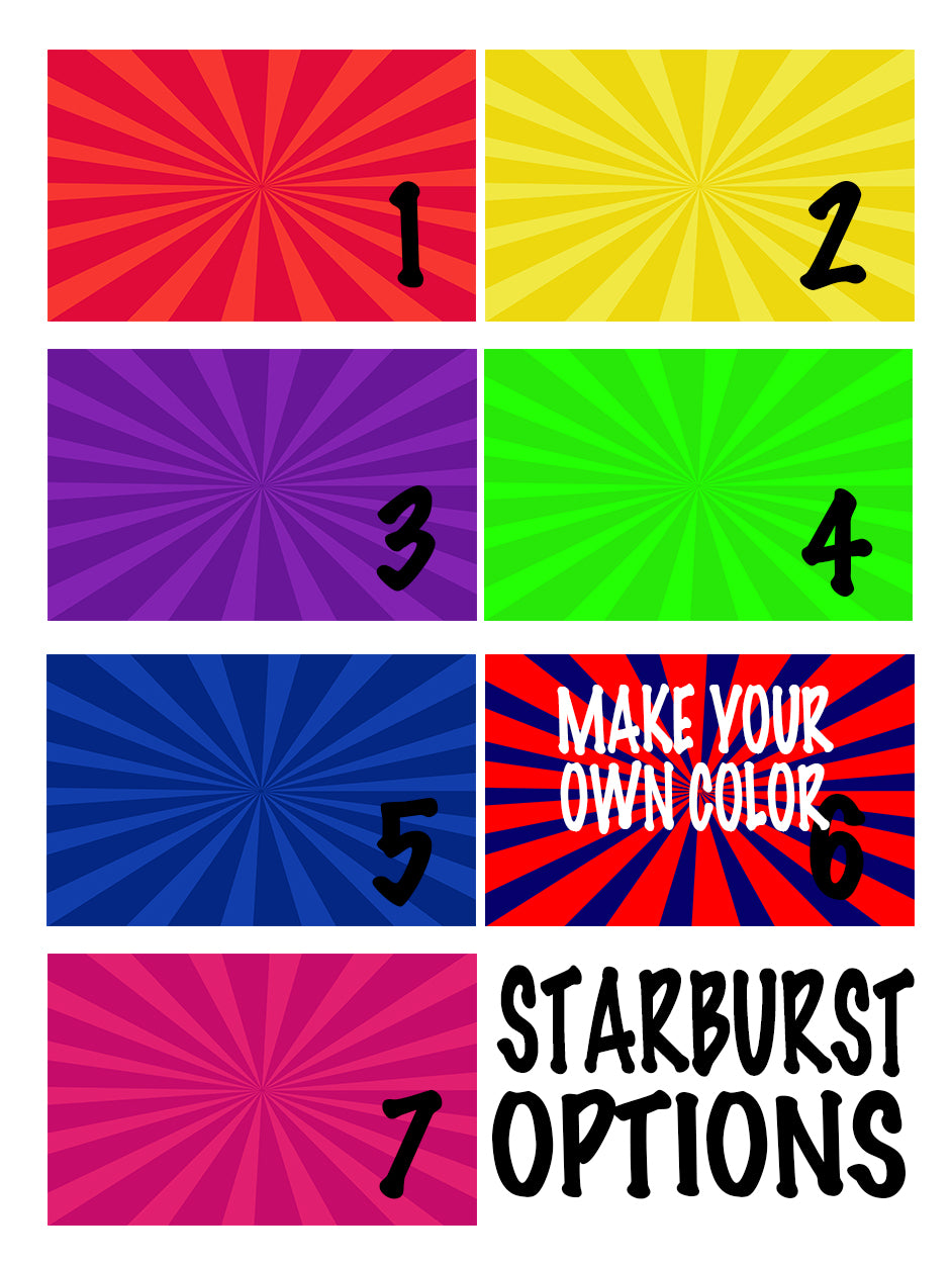 Custom Face Mask - Starburst Background - Add Your Personalization!