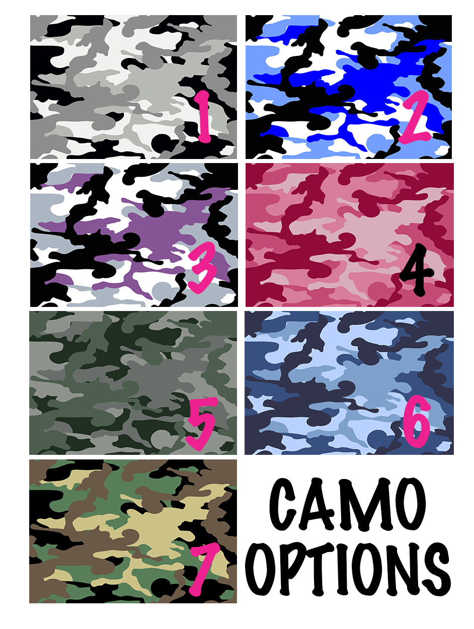 Custom Face Mask - Camo Background - Add Your Personalization!