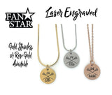 Engraved Personalized Lacrosse Necklace Pendant - Customized with Your Own Text!
