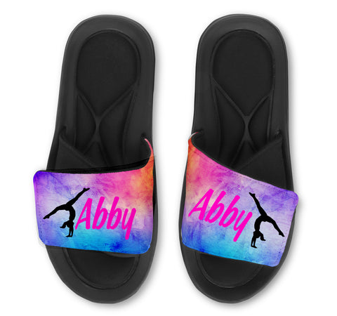 Handstand Custom Slides / Sandals - Watercolor