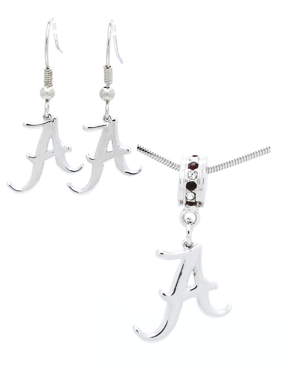 Alabama Logo Necklace & Earring Set