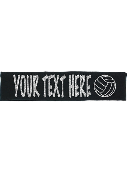 Custom Volleyball Headband (Cotton/Lycra) - Sparkle Letters!