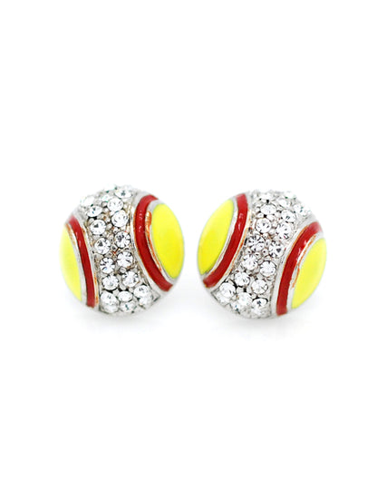 Softball/Fastpitch Enamel Earrings - POST