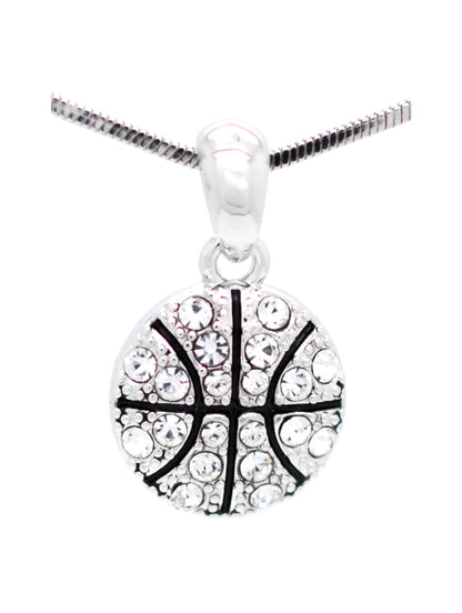 Basketball Crystal Necklace - Small